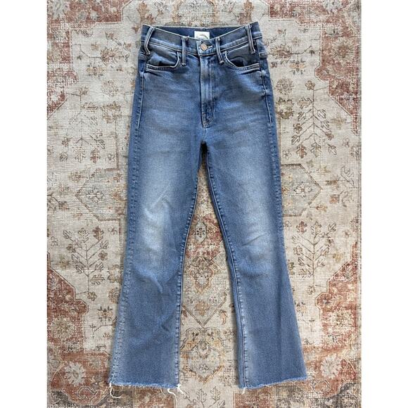 MOTHER Denim - Mother Hustler Ankle Fray Smoke Em Denim High Rise Jeans Womens Size 25